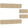 Image de vidaXL Ensemble d'armoires TV 6 pièces en bois composite chêne Sonoma