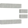 Image de vidaXL Ensemble de 6 meubles TV en bois gris béton