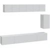 Image de vidaXL Ensemble de 6 meubles TV blanc en bois composite