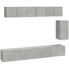 Image de vidaXL Ensemble de 6 meubles TV en bois gris béton