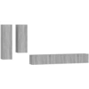 Image de vidaXL Ensemble de 4 meubles TV Gris Sonoma Bois composite