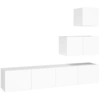 Image de vidaXL Ensemble de 4 meubles TV blanc en bois composite