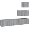 Image de vidaXL Ensemble de 4 meubles TV Gris Sonoma Bois composite