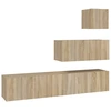 Image de vidaXL Ensemble de 4 meubles TV en bois composite chêne Sonoma