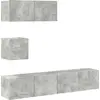Image de vidaXL Ensemble d'armoires TV 4 pièces gris béton Bois composite