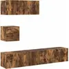 Image de vidaXL Ensemble de meubles TV 4 pièces chêne fumé bois composite
