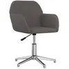 Image de vidaXL Chaise de bureau Pivotante Tissu gris foncé