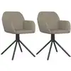 Image de vidaXL Chaise de salle à manger 2 pcs. Pivotantes Gris clair Velours