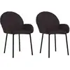 Image de vidaXL Chaise de salle à manger 2 pcs. noir similicuir