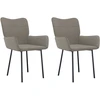 Image de vidaXL Chaise de salle à manger 2 pcs. Gris clair velours