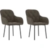 Image de vidaXL Chaise de salle à manger 2 pcs. Gris foncé velours