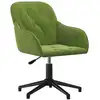 Image de vidaXL Chaise de bureau pivotante vert clair velours