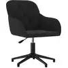 Image de vidaXL Chaise de bureau pivotante noir velours