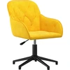 Image de vidaXL Chaise de bureau pivotante jaune velours