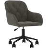 Image de vidaXL Chaise de bureau pivotante gris foncé velours