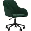 Image de vidaXL Chaise de bureau pivotante vert foncé velours