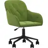 Image de vidaXL Chaise de bureau pivotante vert clair velours