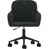 Image de vidaXL Chaise de bureau pivotante noir velours