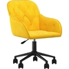 Image de vidaXL Chaise de bureau pivotante jaune velours
