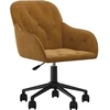 Image de vidaXL Chaise de bureau Pivotante Marron Velours
