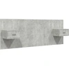 Image de vidaXL Tête de lit avec tables de nuit gris béton Bois composite