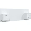 Image de vidaXL Tête de lit avec chevets Blanc Bois composite