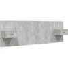Image de vidaXL Tête de lit avec tables de nuit gris béton Bois composite