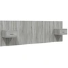 Image de vidaXL Tête de lit avec chevets Gris Sonoma Bois composite