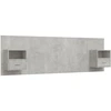 Image de vidaXL Tête de lit avec tables de nuit gris béton Bois composite