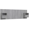 Image de vidaXL Tête de lit avec chevets Gris Sonoma Bois composite