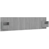 Image de vidaXL Tête de lit avec chevets Gris Sonoma Bois composite
