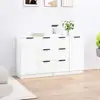 Image de vidaXL Sideboards 2 pcs. Blanc 60x30x70 cm Bois composite