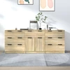 Image de vidaXL Sideboard 3 pièces aspect chêne Sonoma Matériau dérivé du bois