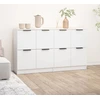 Image de vidaXL Sideboards 2 pcs. Blanc 60x30x70 cm Bois composite
