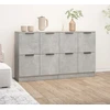 Image de vidaXL Sideboards 2 pcs gris béton 60x30x70 cm Bois composite