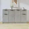 Image de vidaXL Sideboards 2 pcs. Gris béton 60x30x70 cm Bois composite