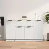 Image de vidaXL Sideboards 3 pcs. Blanc Bois composite