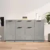 Image de vidaXL Sideboards 3 pcs. Gris béton Bois composite