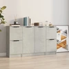 Image de vidaXL Sideboards 3 pcs. Gris béton Bois composite