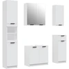 Image de vidaXL Ensemble de meubles de salle de bain 5 pièces blanc en bois composite