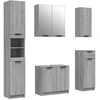 Image de vidaXL Ensemble de meubles de salle de bain 5 pièces Gris Chêne Sonoma Matériau dérivé du bois