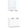 Image de vidaXL Ensemble de meubles de salle de bain 2 pièces blanc en bois composite