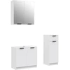 Image de vidaXL Ensemble de meubles de salle de bain 3 pièces blanc en bois composite