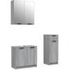 Image de vidaXL Ensemble de meubles de salle de bain 3 pièces Gris Sonoma Bois composite