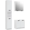Image de vidaXL Ensemble de meubles de salle de bain 3 pièces blanc en bois composite