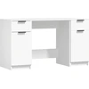 Image de vidaXL Bureau avec armoire d'appoint Blanc Bois composite