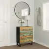 Image de vidaXL Buffet 60x33x75 cm Vieux bois massif