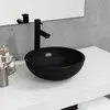 Image de vidaXL Lavabo en verre trempé 35x12 cm noir