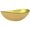 Image de vidaXL Lavabo en verre trempé 54,5x35x15,5 cm Golden