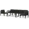 Image de vidaXL Ensemble de salon de jardin 7 pièces avec coussins Aluminium Anthracite